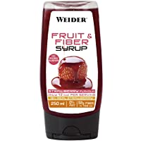 Los mejores  - Weider Fruit &amp- Fiber Syrup Fresa 250 ml. Sirope de fresa Bajo en azúcares 49% de Fibra Con fruta real.